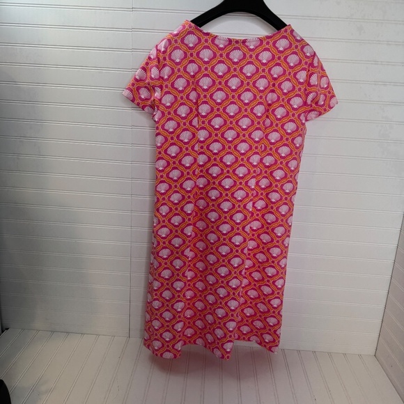 NEW Sailor Sailor Pink Shell All Over Print Dress Medium - Picture 4 of 6